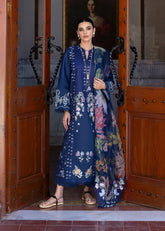 3-PC Unstitched Embroidered Lawn Bloom By Saira Shakira | HANGING GARDENS 2-B
